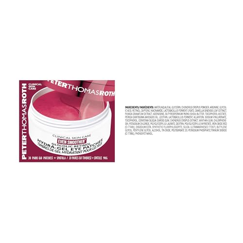Peter Thomas Roth Even Smoother™ Glycolic Retinol Eye Patches – Hydrate, Smooth Fine Lines, Wrinkles & Under-Eye Texture
