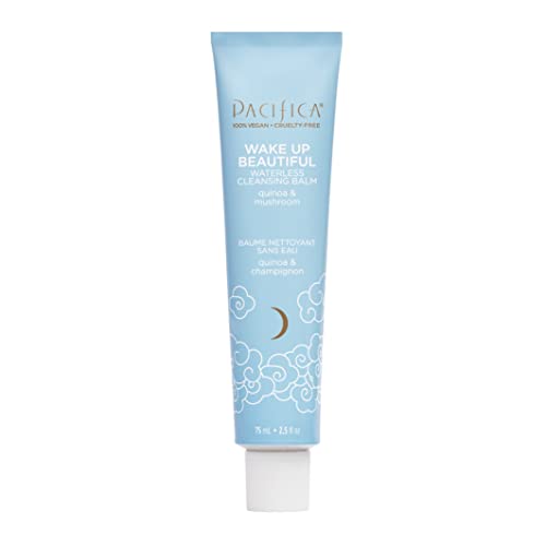 Pacifica Wake Up Beautiful Cleansing Balm & Makeup Remover – 2-in-1 Hydrating Waterless Face Cleanser for Dry & Sensitive Skin, 2.5oz