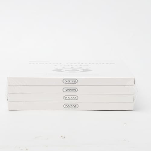 beiens High Contrast Baby Flashcards, 80pcs 160 Pages, Black & White + Color, Visual Stimulation Learning Cards for 0-36 Months