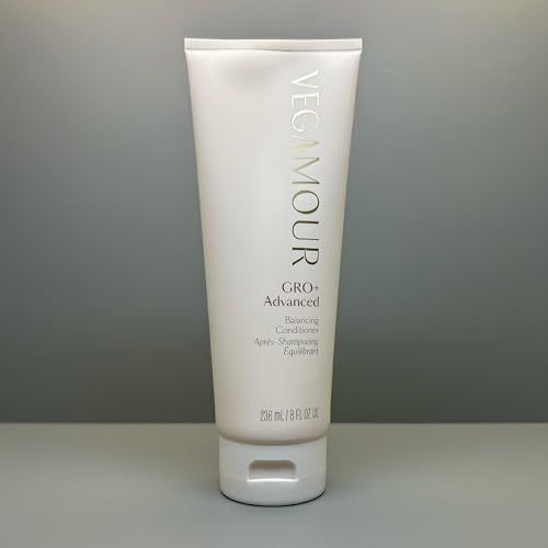VEGAMOUR GRO+ Advanced Balancing Conditioner – Hydrating, Nourishing & Softening Formula for Thinning Hair – Color Safe, Vegan, Silicone-Free (8 Fl Oz)