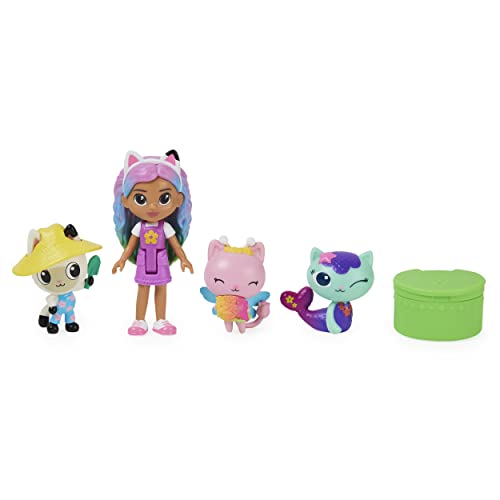 Gabby's Dollhouse, Gabby and Friends Figure Set with Rainbow Gabby Doll, 3 Toy Figures and Surprise Accessory Kids Toys for Ages 3 and up