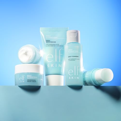 e.l.f. SKIN Holy Hydration! Jet Set Hydration Kit – Travel-Friendly Skincare Set with Cleanser, Balm, Moisturizer, Eye & Night Cream, Vegan & Cruelty-Free