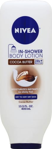 NIVEA Cocoa Butter In Shower Lotion, Body Lotion for Dry Skin, 13.5 Fl Oz Bottle