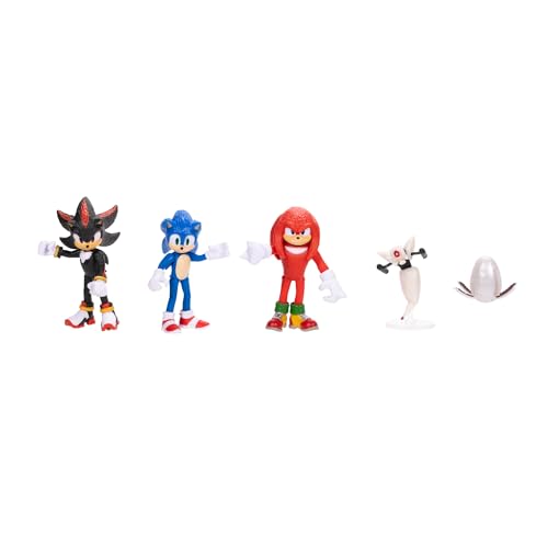 Sonic 3 Movie 2.5" Action Figures Multi-Pack – Sonic, Knuckles, Shadow, Buzz Bomber & Drone – Official Collector Toy Set