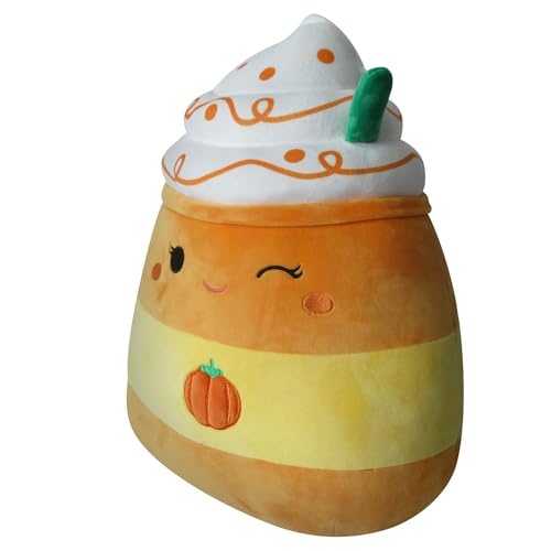 Squishmallows Original 14-Inch Delindy Orange Pumpkin Spice Latte - Large Ultrasoft Official Jazwares Plush