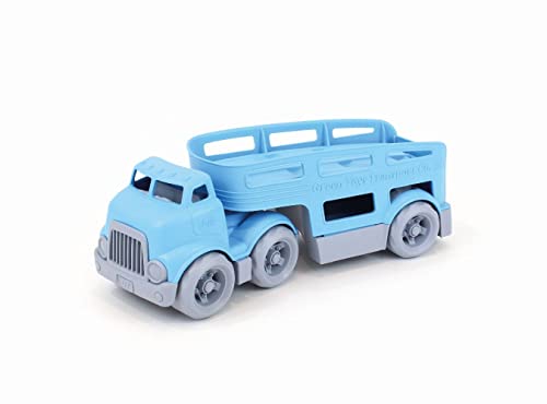 Green Toys Car Carrier, Blue - Pretend Play, Motor Skills, Kids Toy Vehicle. No BPA, phthalates, PVC. Dishwasher Safe, Recycled Plastic, Made in USA.