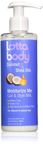 Lotta Body, Coconut Oil and Shea Moisturize Me Curl & Style Milk, Defines Curls, Anti Frizz, Adds Moisture & Shine 8 Fl Oz