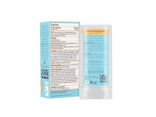 Babo Botanicals Baby Mineral Sunscreen Stick SPF 50, Zinc Oxide, 70% Organic, Fragrance-Free, Water Resistant, EWG & MADE SAFE Certified