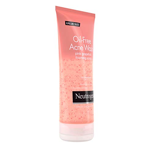 Neutrogena Oil-Free Pink Grapefruit Acne Face Wash with Vitamin C & 2% Salicylic Acid, Gentle Foaming Scrub for Breakouts, 6.7 fl. oz
