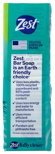 Zest 8-Bar Bath Size Soap, Aqua, 4 Ounce per bar, 8 bars, 32 Ounce