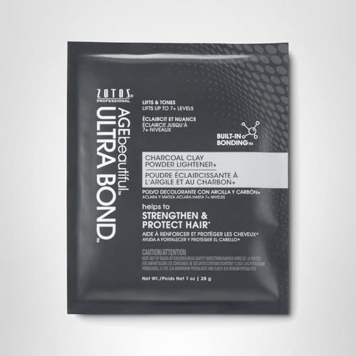 AGEbeautiful Charcoal Clay Powder Hair Lightener with Ultra Bond | Strengthens, Protects & Nourishes | Lifts Up to 7+ Levels | 1 Oz