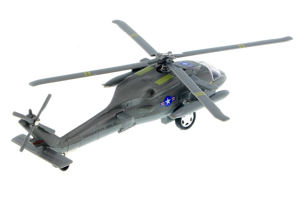 U.S. Army Sikorsky UH-60 Black Hawk Helicopter 10" Die Cast Metal Model Toy (1 at Random, Color May Very)
