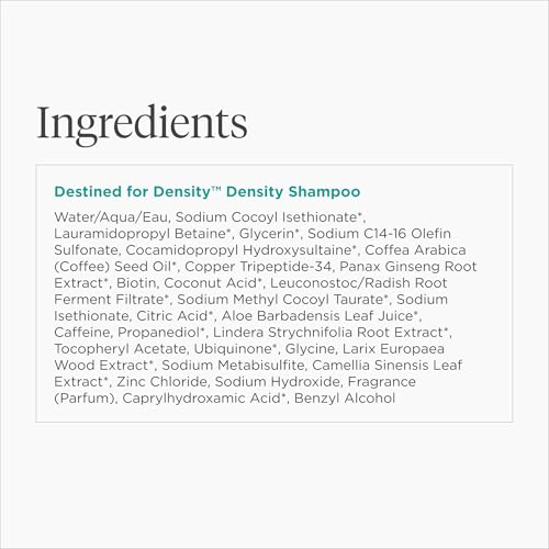 Briogeo Destined for Density Caffeine + Biotin Peptide Shampoo 8 fl oz | Boosts Thickness & Volume for Fine or Thinning Hair | Vegan & Cruelty-Free