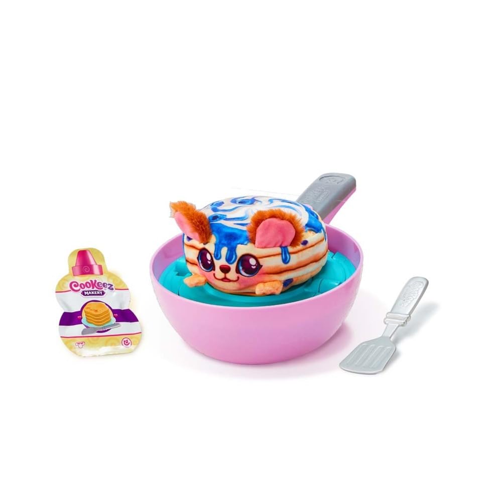 Cookeez Makery Pancake Treatz – Mix, Flip & Reveal a Scented Interactive Plush Friend! Surprise Styles Available