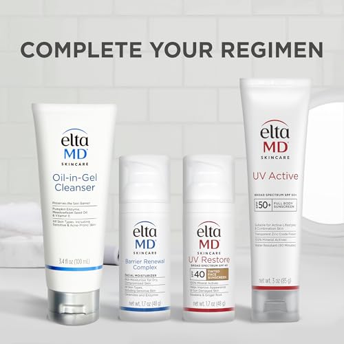 EltaMD UV Restore Tinted SPF 40 Sunscreen for Face – Mineral Anti-Aging Zinc Oxide Moisturizer for Sun-Damaged Skin, 1.7 oz