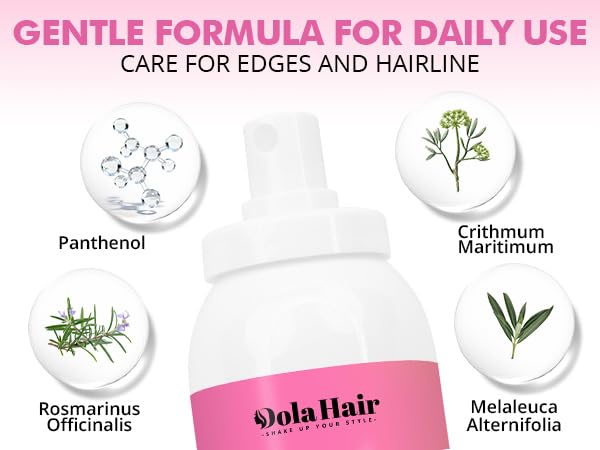 Dolahair Lace Melting Spray for Glueless Wigs – Strong Hold Adhesive Spray with Lace Band & Brush – Invisible Bond for Natural Look