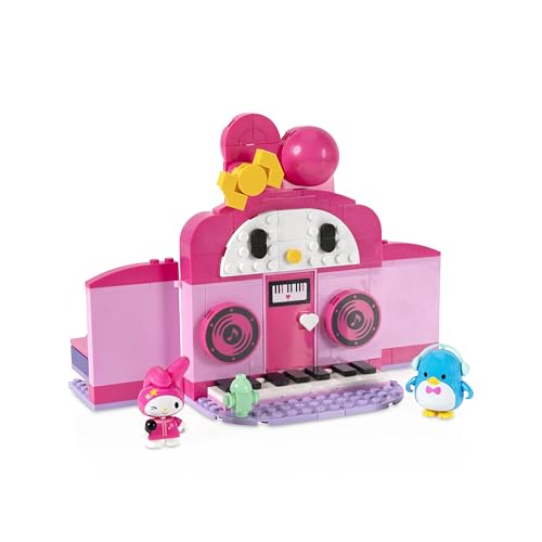 BLDR Hello Kitty and Friends My Melody’s Music Shop Building Set - Hello Kitty & Tuxedosam Minifigures - Gift for Kids and Sanrio Fans Ages 8+, 0130