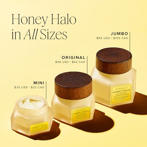 Farmacy Honey Halo Ceramide Face Moisturizer – Hydrating, Soothing & Plumping for Dry Skin with Buckwheat Honey, 50ml