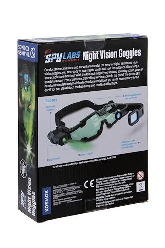 Thames & Kosmos Spy Labs Night Vision Goggles – Conduct Secret Missions & Night Surveillance | Detective Gear for Young Investigators