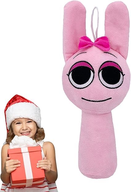 RWSEFK Sprunki Game Plush, Sprunki Toys Plush,Soft Stuffed Animal Pillow Doll Christmas Birthday Gifts for Adult Kids(Pink)