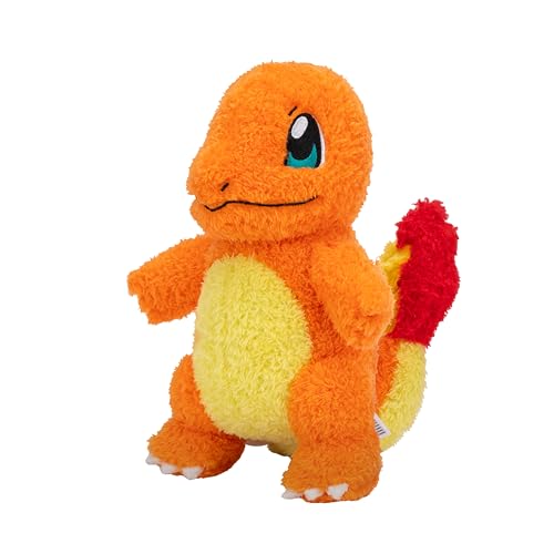 Pokemon Cuddly Charmander Plush - 8-Inch Soft Shaggy Plush with Authentic Details