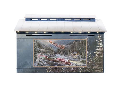 Lionel Thomas Kinkade Christmas Plug Expand Play O Gauge Model Train Covered Bridge