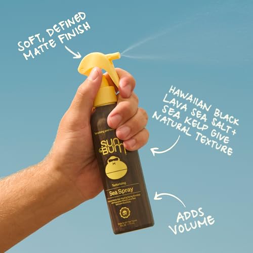 Sun Bum Sea Spray | Texturizing and Volumizing Sea Salt Spray | UV Protection With a Matte Finish | Medium Hold | For All Hair Types | 6 FL OZ Bottle