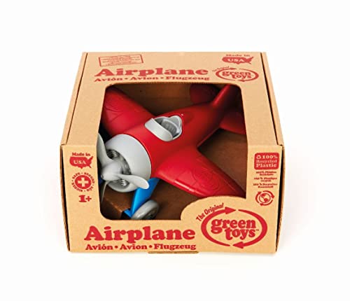 Green Toys Airplane - BPA Free, Phthalates Free, Red Aero Plane for Improving Aeronautical Knowledge of Children. Toys and Games