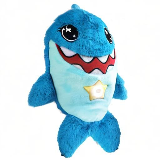 Ontel Star Belly Dream Lites, Stuffed Animal Night Light, Snuggly Blue Shark - Projects Glowing Stars & Shapes in 6 Gentle Colors, As Seen on TV