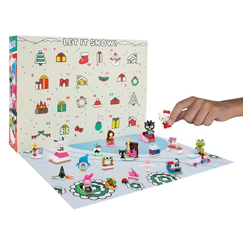 BLDR Hello Kitty and Friends 2025 Advent Calendar Building Set - 8 Buildable Minifigures & 16 Buildable Gifts - Kids and Sanrio Fans Ages 8+, 0134
