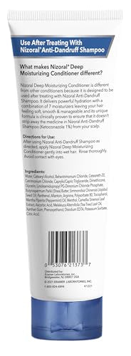 Nizoral Deep Moisturizing Conditioner with Mint & Tea Tree Oil for All Hair Types - Free of Sulfates, Parabens, Artificial Fragrances and Dyes, 9.4 oz