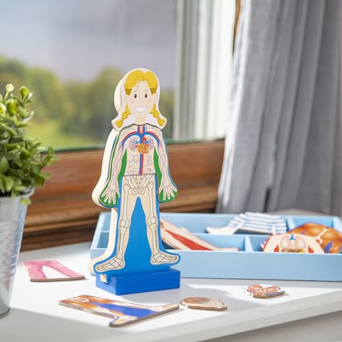 Melissa & Doug Magnetic Human Body Anatomy Play Set with 24 Magnetic Pieces and Storage Tray