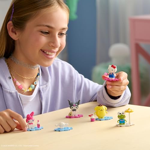 BLDR Hello Kitty & Friends 6-Pack Minifigures – Hello Kitty, Cinnamoroll, Pompompurin, My Melody, Keroppi & Kuromi – Amazon Exclusive, Ages 8+