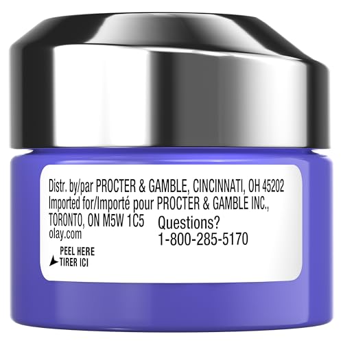 Olay Retinol 24 Night Face Moisturizer Trial Size, Anti-Aging, Smooths Fine Lines & Wrinkles, Fragrance-Free, Non-Greasy, 0.5 oz