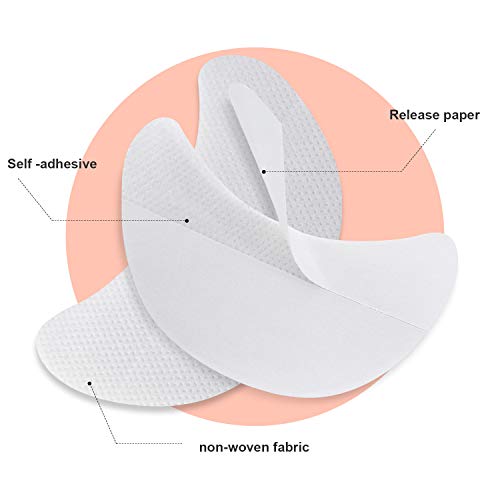 Yaomiao 200PCS Eyeshadow Shields & Tape, Lint-Free Gel Pads for Eye Makeup, Eyelash Extensions, Eyeliner, Lip & Tinting Protection