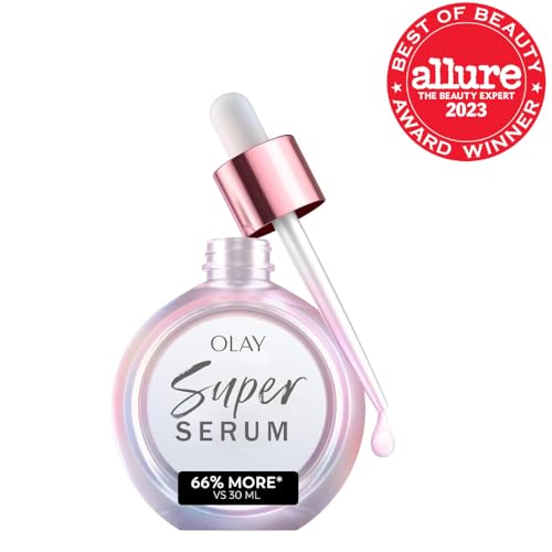 Olay Super Serum with Niacinamide, Vitamins C & E, Collagen Peptide & AHA – 5-in-1 Face Serum for Brightening, Hydrating & Firming, 1.7 oz