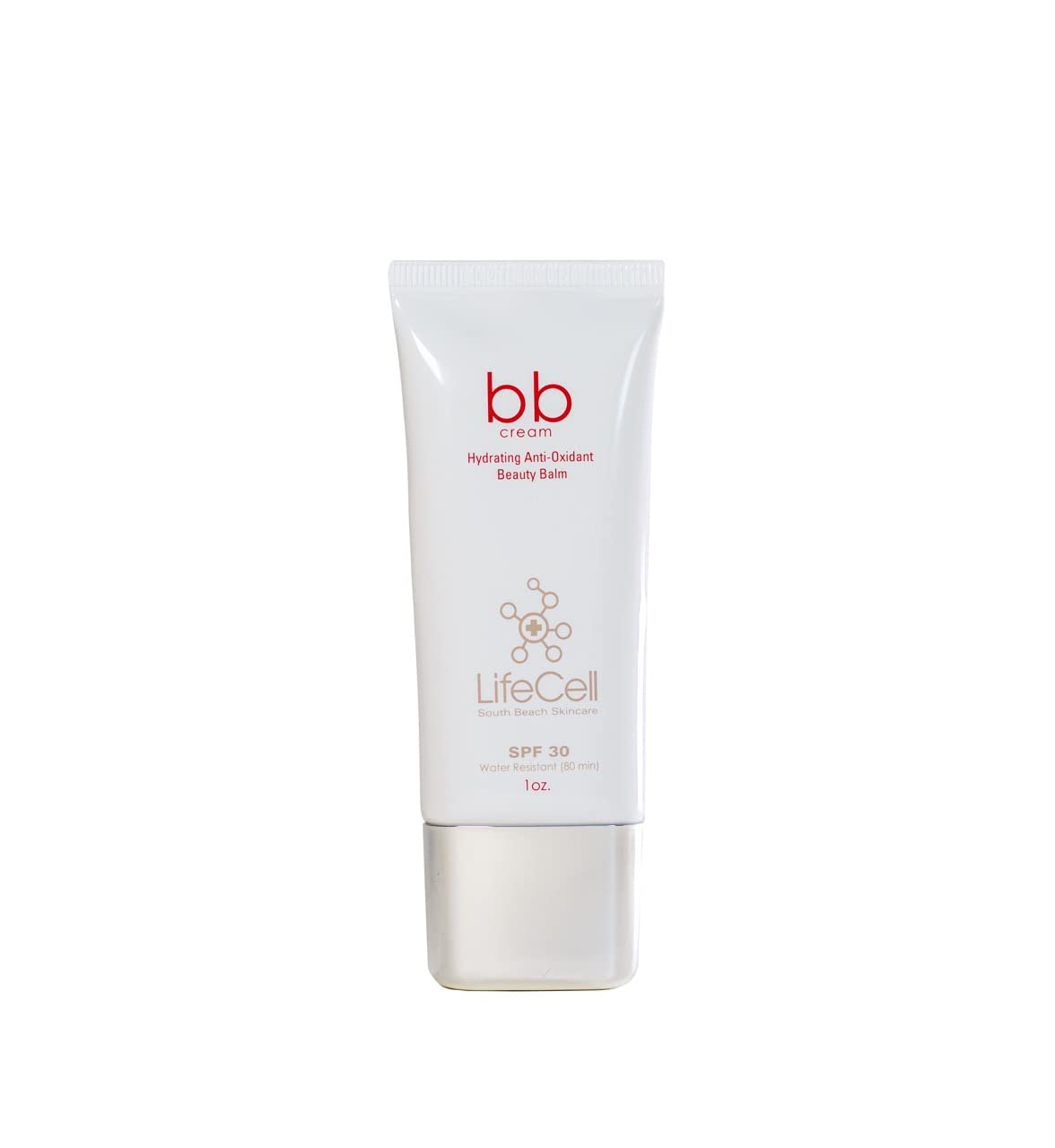 LifeCell Tinted BB Cream SPF 30 – Medium, Anti-Aging, Hydrating, Zinc Oxide Physical Sunscreen for Wrinkles & Dark Spot Defense, 1oz