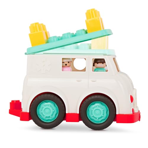 Battat – Rescue Truck – 8 Pieces Construction Set – 2 Figures & 5 Blocks – Build – On Vehicle – 12+ Months – Locbloc® Ambulance
