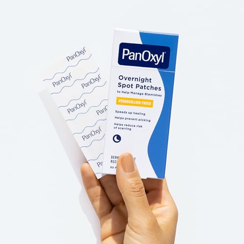 PanOxyl PM Overnight Spot Patches, Advanced Hydrocolloid Healing Technology, Fragrance Free, 80 Count