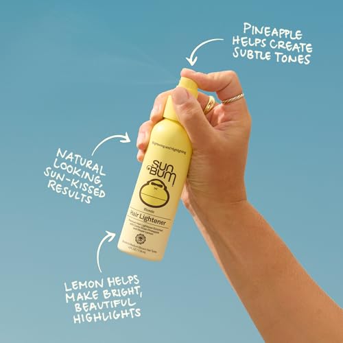 Sun Bum Hair Lightener Spray - For Blonde to Medium Brown Hair Types - UV Protecting - Enriched with Pineapple and Meyer Lemon - Vegan - 4 oz