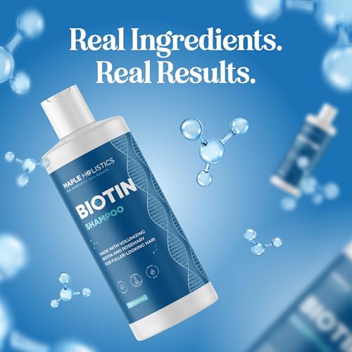 Rosemary & Biotin Shampoo for Thinning Hair – Volumizing Vegan Formula with B Vitamins, Argan & Tea Tree Oils – Sulfate, Paraben & Silicone Free, 8 Fl Oz