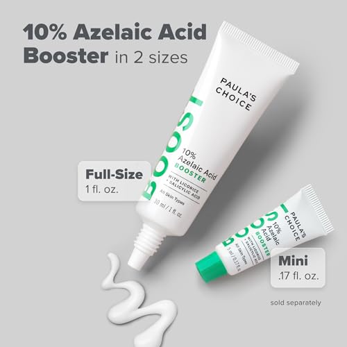 Paula's Choice BOOST 10% Azelaic Acid Booster Cream Gel Face Serum with Salicylic Acid, Oil-Free Skin Brightening Serum for Face, Fragrance-Free, 1oz