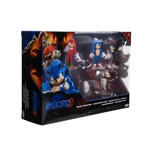 Sonic 3 Movie 2.5" Action Figures Multi-Pack – Sonic, Knuckles, Shadow, Buzz Bomber & Drone – Official Collector Toy Set
