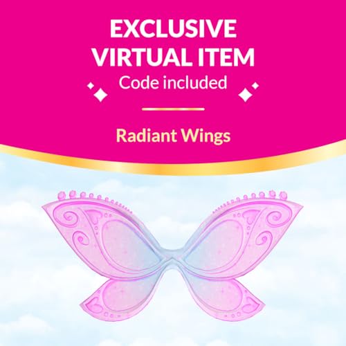 Royale High 3” Light Fairy Fashion Doll - 1 Figure with 9 Fashion Accessories - Virtual Item Code Included - Series 1 - Ages 5+