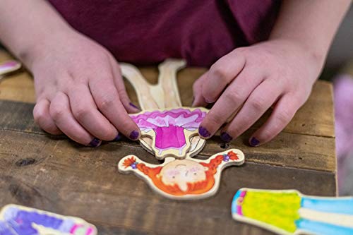 Bendon TS Shure Daisy Girls 40-Piece Wooden Magnetic Dress Up Doll 50463