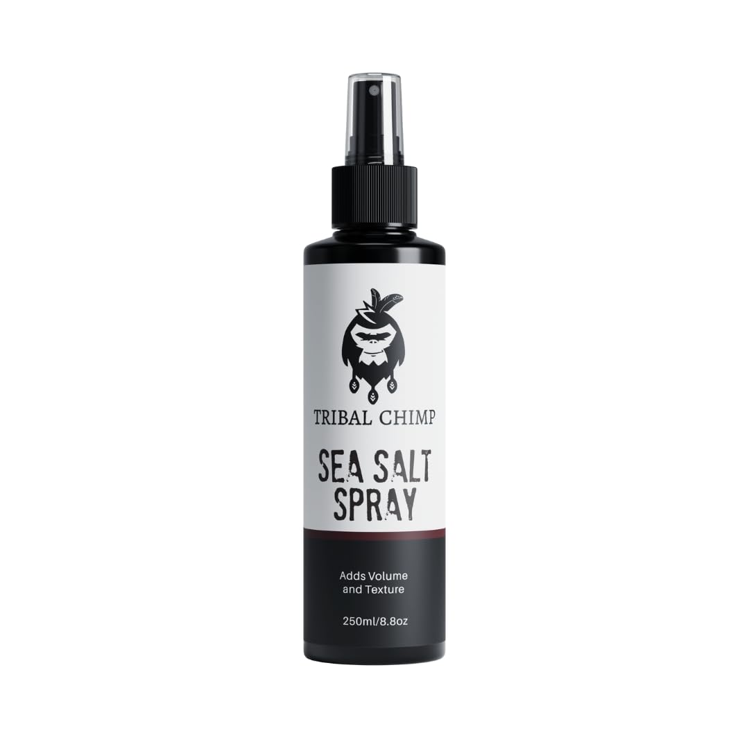 Tribal Chimp Sea Salt Spray for Men 250ml – Volumizing, Thickening & Texturizing Hair Spray – Strong Hold, Natural, Non-Toxic & Alcohol-Free