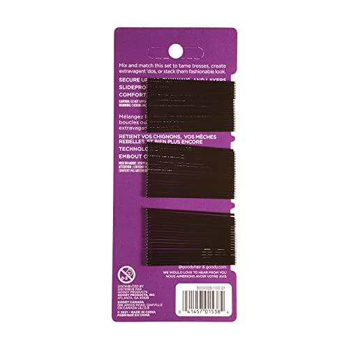 Goody SlideProof Bobby Pins, Black, 60-count (1942233)