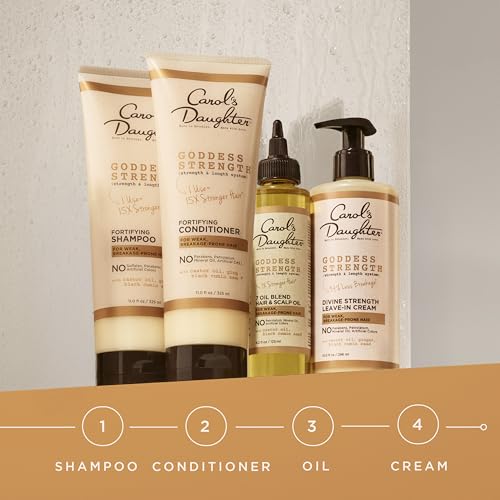 Carol's Daughter Goddess Strength Leave In Conditioner Cream, 10 Fl Oz - Strengthening and Moisturizing for Wavy, Curly Hair