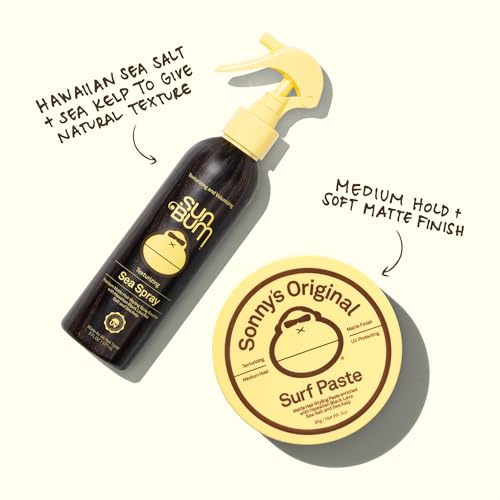 Sun Bum Sea Spray | Texturizing and Volumizing Sea Salt Spray | UV Protection With a Matte Finish | Medium Hold | For All Hair Types | 6 FL OZ Bottle