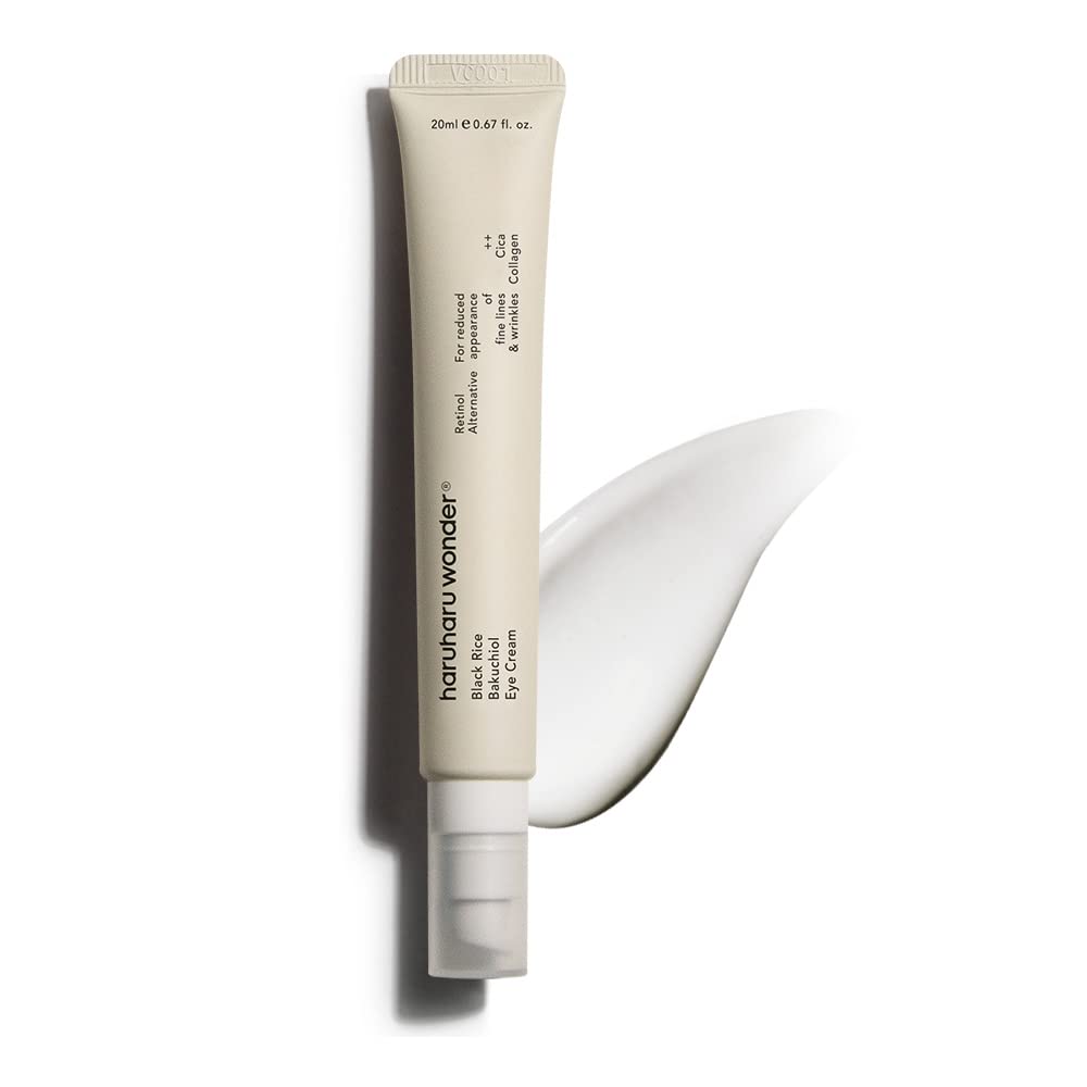 Haruharu Wonder Black Rice Bakuchiol Eye Cream 0.67 fl.oz / 20ml | Anti-Aging, Wrinkle Care, Natural Retinol Alternative | Cruelty Free, EWG-Green